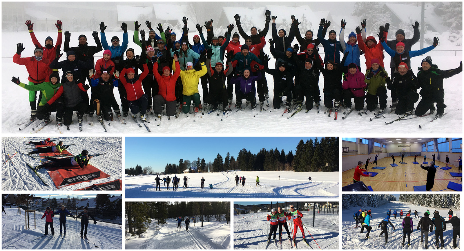 Collage Skilanglauf Oberhof nordisch aktiv